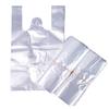 Sacola Plástica Transparente tipo Colete para Embalagem de Comida para Viagem, Pão, Sopa, Macarrão e Marmita, Sacola para Embalagem de Presente de Chá e Comida, Sacola Plástica tipo Colete de Alta Densidade