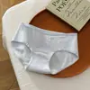 Roupa íntima feminina de algodão puro, doce e fresca, 10A, forro de algodão antibacteriano, sem costura, alta elasticidade, cobre o quadril, nova calcinha feminina de cintura média