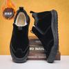 Botas de Nieve del Noreste Transfronterizas para Hombre Invierno Piel Forro Polar Zapatos de Algodón Engrosados Slip-on Antideslizantes Zapatos Deportivos de Moda