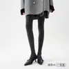 Medias de Algodón Nube para Mujer Otoño Invierno Ropa Exterior Presión Adelgazantes Primavera Otoño Serie Gris Medias Capa Base Gris Artefacto Pierna Desnuda