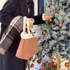 Bolso Cesta Tote de Imitación de Lana de Cordero Estilo Coreano Otoño e Invierno Moda Versátil Bolso Tote de Felpa Bolso de Viaje para Mujer