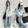 Moletom de Primavera para Meninas Roupas Infantis Transfronteiriças 2026 Novo Modelo Desenho Animado Manga Longa Gola Redonda para Meninas Mais Velhas