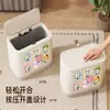 Lixeira de banheiro, banheiro doméstico, com tampa, recipiente de armazenamento selado, cesta de armazenamento de grande capacidade para papel de rascunho e lixo para o lavabo