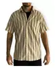Nova Moda Amazon camisa masculina listrada de manga curta com lapela camisa primavera e outono fonte da fábrica