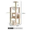 Rack de escalada para gatos Ninho de gato Árvore de gato integrada Placa de arranhar para gatos Rack para gatos Cápsula espacial não ocupante doméstica Plataforma de salto para gatos de madeira não maciça