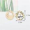 Estilo Chino Lindo Panda de Dibujos Animados Bambú Hojas de Bambú Aleación con Goteo de Aceite diy Accesorios de Joyería Llavero Pulsera Colgante