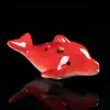 Artesanía de cerámica Ocarina de seis agujeros de cerámica Alto Hongyin Ocarina de 6 agujeros envío de canciones Cordón de PU