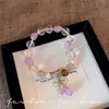 Novo Bracelete Roxo com Contas Estilo Chinês Retrô para Mulheres, Bracelete com Franjas de Luxo Leve, Novo Acessório Versátil para Melhores Amigas e Casais