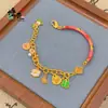 Pulseira de Esmalte Dourado Areia Vietnamita, Mesmo Estilo da Loja de Ouro, Nova Pulseira Estilo Chinês, Meio Pulseira, Meio Corrente, Fashion, Exquisita e Versátil