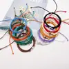 Pulsera Tejida de Cera Transfronteriza Europea y Americana Cera Impermeable para Hombres y Mujeres Cuerda de Mano de Amistad Pulsera Cruzada para Surf de Playa