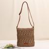 Bolsa Transversal Vazada Fresca e Simples Bolsa Tecida Vertical Estilo Coreano Novo Bolsa de Praia para Férias Bolsa de Ombro Versátil para Mulheres