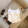 Chaleco Multicolor con Copas para Mujer, Ropa de Exterior de Verano, Top con Base Fruncida que Ceñe la Cintura, Corte Ajustado, Versátil, Camisola Sexy