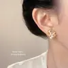 Lenguaje de MariposaDiseño original, aretes de plata con pasador únicos y de nicho creativos incrustados con circonita, aretes modelo nuevo de fábrica