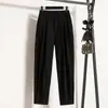Calça Harem Elástica Plus Size para Mulheres, Calça Dad Solta e Emagrecedora, Calça Stretch de Cintura Alta que Esconde Gordura, Calça Cenoura para Mulheres Plus Size