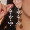 Pendientes Machica de Lujo con Diamantes de Imitación de Cristal Brillante para Mujer Moda Exquisita Pendientes de Cristal Pendientes Pendientes de Perlas
