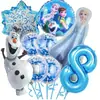 Conjunto de Balões de Filme de Alumínio Amazon Tema Frozen Série Olaf Balão de Aniversário Balão de Desenho Animado Atacado