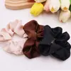 Elástico de Cabelo Simples de Cetim Estilo Coreano com Toque de Luxo, Scrunchie de Tecido Elegante, Elástico Artístico Versátil para Coque