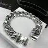 Yin Xi 2024 Nueva pulsera cruzada agresiva para hombre, moderna pulsera retro europea y americana, gruesa