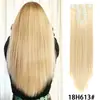 Venta al por mayor transfronteriza Juego de 12 piezas de extensiones de clip para el cabello para mujeres europeas y americanas, Pelucas de clip de cabello largo liso, En stock para venta al por mayor