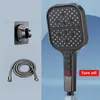 Alcachofa de Ducha de Silicona de Siete Funciones Ahorradora de Agua con Teclas de Piano Transfronteriza, Alcachofa de Ducha Universal de Mano para Bañarse