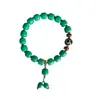 Pulseira de turquesa círculo único pulseira de turquesa sintética artificial estilo étnico tibetano estilo antigo joia de mão atacado