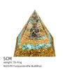 Pirâmide de Cristal Natural 5cm Estilo Europeu e Americano Decoração de Mesa para Casa e Escritório Ornamento de Pirâmide de Resina para Yoga Meditação