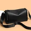 Bolsa Transversal Masculina de Couro Genuíno Novo Estilo Transfronteiriça, Bolsa de Ombro para o Dia a Dia e Trabalho, Grande Capacidade, Multifuncional, Bolsa Versátil Estilo Almofada
