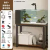 Gabinete para Acuario, Tanque de Corriente Integrado, Acuario Doméstico para Sala de Estar, Kit Completo de Paisajismo Ecológico Pequeño, Acuario de Cristal con Filtro Lateral