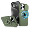 Para iPhone16ProMax Extraordinária Armadura Oculta Capa de Telefone Apple 15Pro Magnética 14 Janela de Empurrar 12 Capa Resistente a Quedas