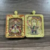 Pingente Xizang Thangka Montanha Wutai Cinco Mestres Oito Deidades Padroeiras Latão Banhado a Ouro Pingente Cinco Mestres Benmingfo