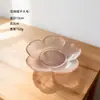 Plato para Condimentos Anticaída con Forma de Pétalo Estilo Japonés, Lindo Transparente Moderno Plato para Salsa y Vinagre, Plato para Sumergir, Plato para Sal Marina Sal Gruesa