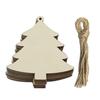 Natal Criativo DIY Conjunto de Presente Decorativo Grades Quadradas Caixa de Madeira Decoração de Casa Lascas de Madeira Feitas à Mão Pingente Pequeno
