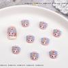 Celebridade da Internet Desenho Animado Fofo Acessórios para Nail Art Laço 3D Coração Balão Resina Strass Decorações de Unha Vestíveis DIY