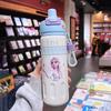 Copo Térmico Duplo Morango Urso para Crianças Meninas Aço Inoxidável 316 Copo Portátil com Canudo para Estudantes Levar para a Escola