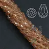 Material de cuentas hecho a mano para manualidades, accesorios de flores, cuentas sueltas, cristal, agujero mediano, cuentas de gota 10x 15 mm 50/tira
