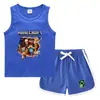 Chal de verano para niños 2023 pantalones cortos calientes camisa base casual coreana absorbente de sudor caramelo camiseta interior sin mangas para niños