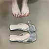 Temporada del Primer Encuentro: Sandalias cómodas y a la moda con lazo para mujer, pantuflas pequeñas estilo Chanel con tacón grueso, ropa de exterior estilo francés