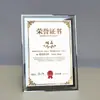 Moldura de Certificado de Cristal com Logo Personalizado Moldura para Licença Comercial Moldura de Mesa de Cristal para Fotos Moldura de Foto Autorizada