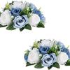 Guía de decoración de la serie de bodas de flores de simulación transfronterizas, mesa de flores falsas, mesa giratoria de hotel para sala de estar, mesa central, flores decorativas