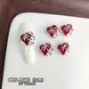 Caixa de Presente Liga de Zinco Strass Acessórios para Nail Art, Brilhante Luxo Leve Translúcido Branco Champagne Vermelho Coração Inclinado Decorações de Strass para Unhas