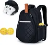 Mochila Deportiva para Tenis al Aire Libre Acolchada para Pickleball con Compartimento para Zapatos y Bolsillo Impermeable Bolsa para Raquetas de Pickleball