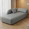 Chaise longue de lujo subsidiado para balcón, dormitorio, sofá perezoso de cuero, tumbona de belleza de hotel, silla de celebridad de internet, color toffee, algodón