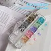 Lentejuelas para Decoración de Uñas con Forma de Estrella Macaron de 12 Piezas, Láser Ultra Fino con Destellos, Decoraciones Mixtas de Estrellas para Uñas DIY