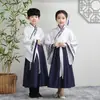 Hanfu para Niños, Traje Tradicional Chino, Traje de Erudito de Estilo Antiguo, Clásico de los Tres Caracteres, Reglas para Discípulos, Ropa para Actuaciones Infantiles, Estudiantes de Primaria