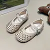 Zapatos Mary Jane de Cuero de Moda para Niñas 2026 Primavera y Verano Nuevos Elegantes Zapatos Plateados de Princesa Zapatos de Cristal para Niñas Pequeñas