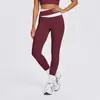 Pantalones deportivos de bloques de color transfronterizos para mujer, pantalones de yoga ajustados, de cintura alta, levanta glúteos, de manga corta, secado rápido, ropa de Pilates y fitness