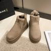 Botas de neve com sola grossa femininas inverno 2024 novas forradas com fleece espessadas quentes botas pão sapatos femininos sapatos de algodão grandes nordeste
