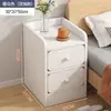 Mesa de Cabeceira Cor Creme para Uso Doméstico, Rack de Armazenamento de Cabeceira Pequeno e Simples, Armário para Espaços Estreitos, Armário Lateral, Armário de Armazenamento para Quarto