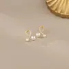 Pendientes de Perla Geniales, Lujo Accesible Diseño de Nicho, Sensación Fresca de Alta Gama, Joyería de Oreja Elegante Versátil para Mujer Retro Francesa