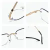 Nuevas gafas de media montura a la moda con filtro de luz azul para hombres y mujeres, gafas planas de moda estilo coreano con monturas protectoras
